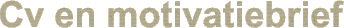 Cv en motivatiebrief